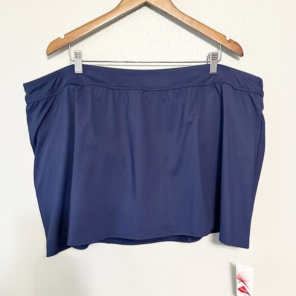 Lands' End Swim Skirt w Attached Panty Navy women’s plus size 26W NEW - Picture 3 of 7